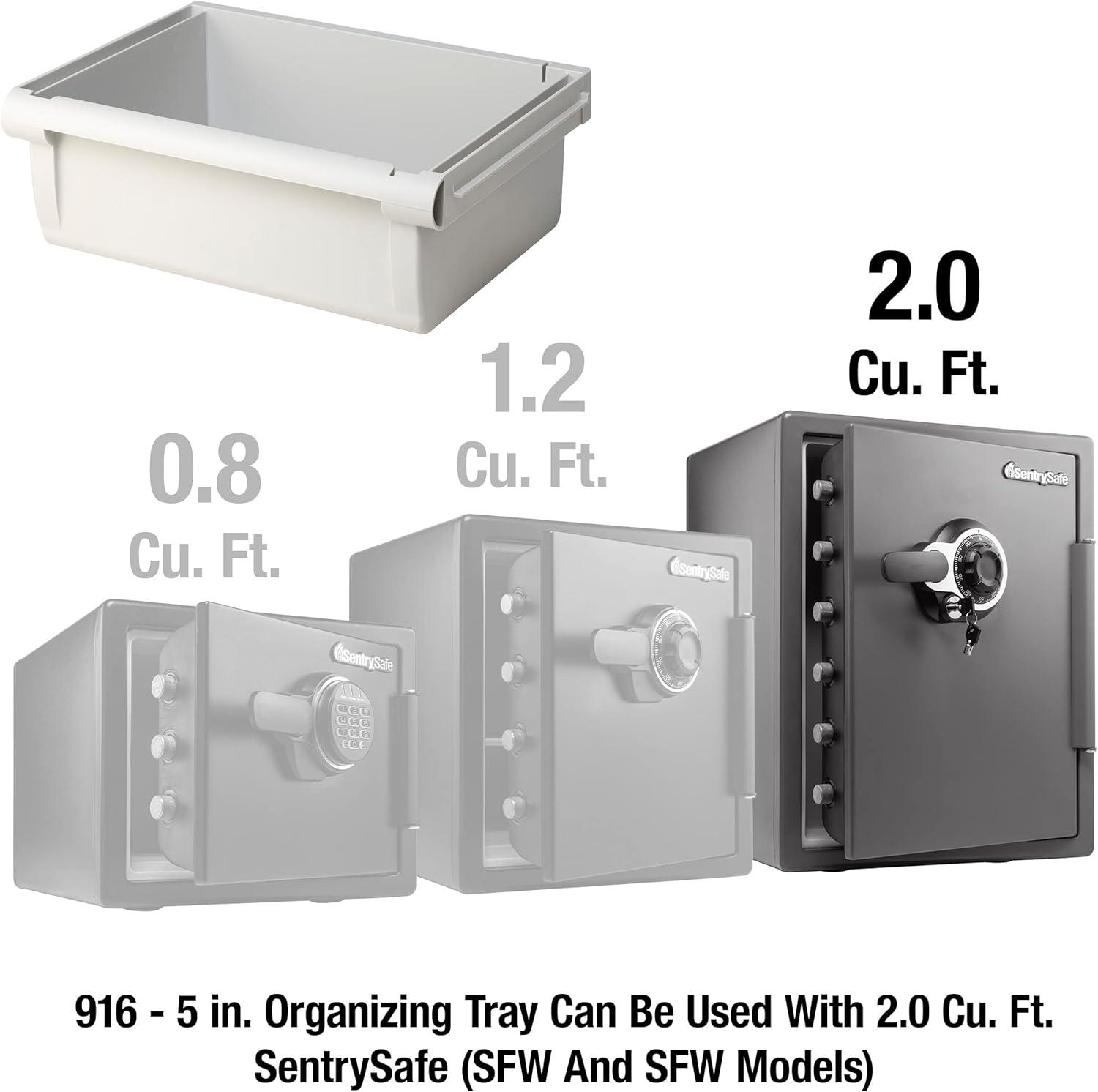 imageSentrySafe White Shelf Insert for SFW205 Fireproof and Waterproof Safes MultiPositional Shelf Storage Accessory for Safes 914For SFW205 Fire Safes