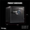 imageMaster Lock Black Premium Fireproof and Waterproof Safe with Digital Keypad 082 cuft STW082GTC123 cuft