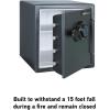 imageSentrySafe Black Fireproof Safe with Digital Push Button Keypad Home Safe For Money Documents and other Valuables 123 Cubic Feet SF123ESSafe