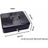 imageSentrySafe Black Money Saving Box with Cash Tray and Key Lock Portable Safe Box with Carrying Handle 021 Cubic Feet 375 x 12 x 93 Inches CB12Cash Box