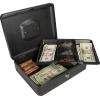 imageSentrySafe Black Money Saving Box with Cash Tray and Key Lock Portable Safe Box with Carrying Handle 021 Cubic Feet 375 x 12 x 93 Inches CB12Cash Box