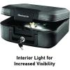 imageSentrySafe Charcoal Gray Fireproof and Waterproof Safe Box with Key Lock Portable Chest for Money Passport 028 Cubic Feet 66 x 154 x 143 Inches CHW2022112 Hr Fireproff  Interior Light