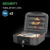 imageSentrySafe Charcoal Gray Fireproof and Waterproof Safe Box with Key Lock Portable Chest for Money Passport 028 Cubic Feet 66 x 154 x 143 Inches CHW2022112 Hr Fireproff  Lid Straps