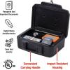 imageSentrySafe Fireproof Money Safe with Key Lock Black Lock Box with Portable Carrying Handle for Travel Exterior 143 in W x 112 in D x 61 in H 1200Fire resistant box