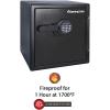 imageSentrySafe Fireproof and Waterproof Black Steel Home Safe with Dial Combination Lock for Cash or Documents 123 Cubic Feet 178 x 163 x 193 x Inches SFW123CUDigital Keypad  shelf only