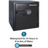 imageSentrySafe Fireproof and Waterproof Black Steel Home Safe with Dial Combination Lock for Cash or Documents 123 Cubic Feet 178 x 163 x 193 x Inches SFW123CUDigital Keypad  shelf only
