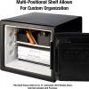 imageSentrySafe Fireproof and Waterproof Black Steel Home Safe with Dial Combination Lock for Cash or Documents 123 Cubic Feet 178 x 163 x 193 x Inches SFW123CUDial Combination