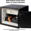 imageSentrySafe Fireproof and Waterproof Black Steel Home Safe with Dial Combination Lock for Cash or Documents 123 Cubic Feet 178 x 163 x 193 x Inches SFW123CUDial Combination