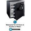 imageSentrySafe Fireproof and Waterproof Black Steel Home Safe with Dial Combination Lock for Cash or Documents 123 Cubic Feet 178 x 163 x 193 x Inches SFW123CUDigital Keypad  shelf  tray