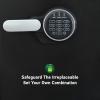 imageSentrySafe Fireproof and Waterproof Black Steel Home Safe with Dial Combination Lock for Cash or Documents 123 Cubic Feet 178 x 163 x 193 x Inches SFW123CUDigital Keypad  interior light