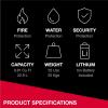 imageSentrySafe Fireproof and Waterproof Large Safe with Backlit Digital Keypad and Override Key for Passports Money Jewelry 081 Cubic Feet FPW082HTC1Hr Fireproof  Keypad