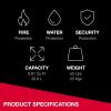 imageSentrySafe Fireproof and Waterproof Large Safe with Backlit Digital Keypad and Override Key for Passports Money Jewelry 081 Cubic Feet FPW082HTC1Hr Fireproof  Combination
