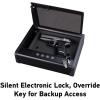 imageSentrySafe Gun Safe with Digital Keypad Lock Pistol Safe with Capacity for One Handgun Firearm Storage with Bolt Down Kit for Home Car QAP1E1 Gun Capacity