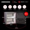 imageSentrySafe Waterproof and Fireproof Alloy Steel Digital Safe Box for Home with Code Button Keypad 123 Cubic Feet 178 x 163 x 193 Inches exterior SFW123GDC123 cuft