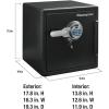 imageSentrySafe Waterproof and Fireproof Alloy Steel Digital Safe Box for Home with Code Button Keypad 123 Cubic Feet 178 x 163 x 193 Inches exterior SFW123GDC123 cuft