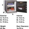 imageSentrySafe Waterproof and Fireproof Alloy Steel Digital Safe Box for Home with Code Button Keypad 123 Cubic Feet 178 x 163 x 193 Inches exterior SFW123GDC123 cuft