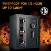 imageSentrySafe XXLarge Black Floor Safe with Digital Coded Keypad Gun Safe for Handgun or Other Valuables 22 Cubic Feet T6331339 Cu Ft Fireproof  Waterproof Safe