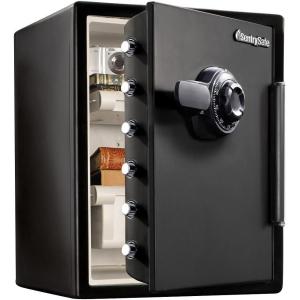imageSentrySafe Black Fireproof Waterproof Floor Safe with Dial Combination Lock for Home or Office 205 Cubic Feet SFW205CWB205 cuft