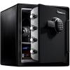 imageSentrySafe Fireproof and Waterproof Black Steel Home Safe with Dial Combination Lock for Cash or Documents 123 Cubic Feet 178 x 163 x 193 x Inches SFW123CUDigital Keypad  shelf only