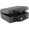imageSentrySafe Fireproof and Waterproof Safe Black Portable Lock Box with Key Lock and Carrying Handle for Money Passport Exterior 143 in W x 13 in D x 61 in H H0100Safe
