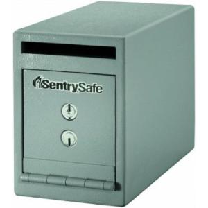 imageSentrySafe Depository Safe with Dual Key Lock Steel Drop Slot Safe for Offices and Businesses Stores Cash Money 023 Cubic Feet 85 x 6 x 123 Inches UC025K023 cu ft small