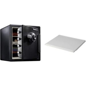 imageSentrySafe Fireproof and Waterproof Black Steel Home Safe with Dial Combination Lock for Cash or Documents 123 Cubic Feet 178 x 163 x 193 x Inches SFW123CUDial Combination