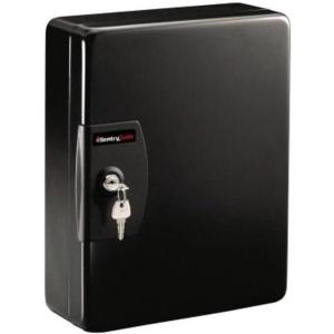 imageSentrySafe Key Box Small Black Key Lock Box Locked Key Rack Wall Mount for Secure and Easy Access to Multiple Keys 006 Cubic Feet KB2550 key capacity