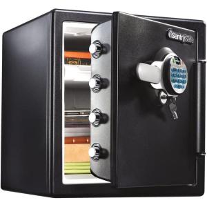 imageSentrySafe Waterproof and Fireproof Alloy Steel Digital Safe Box for Home with Code Button Keypad 123 Cubic Feet 178 x 163 x 193 Inches exterior SFW123GDC123 cuft